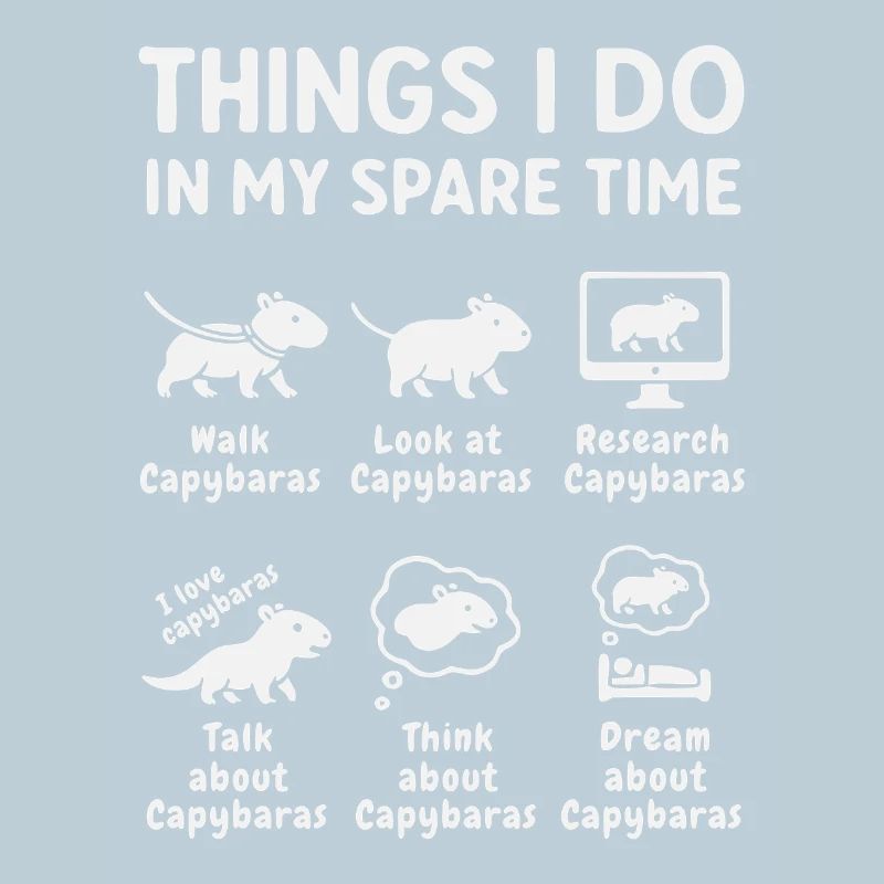 Lustiger Capybara Spruch Freizeit Hobby