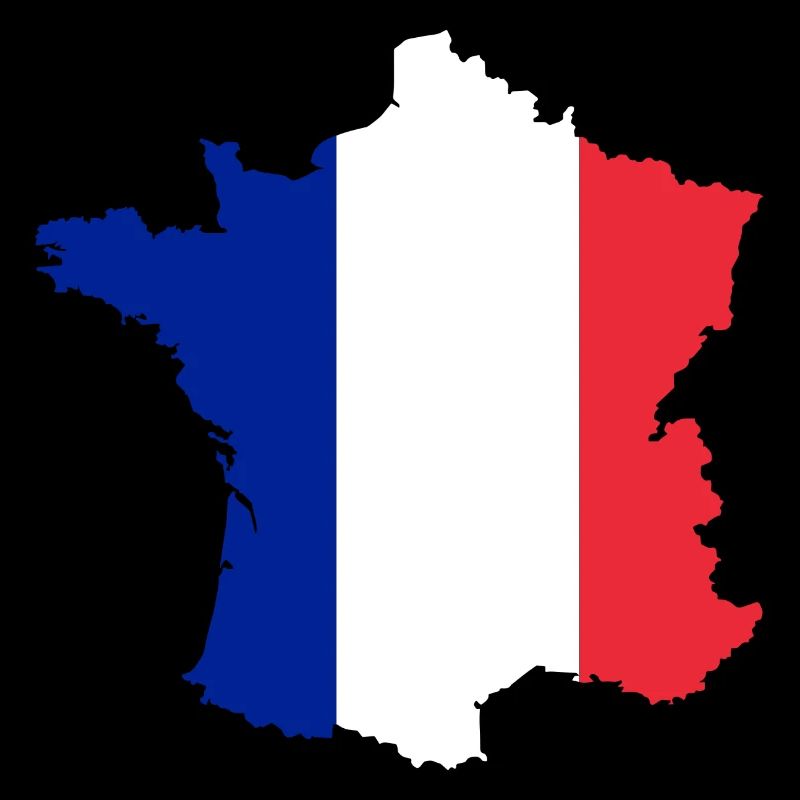 Frankreich Kartenflagge ✅ Frankreich Kartenflagge ✔