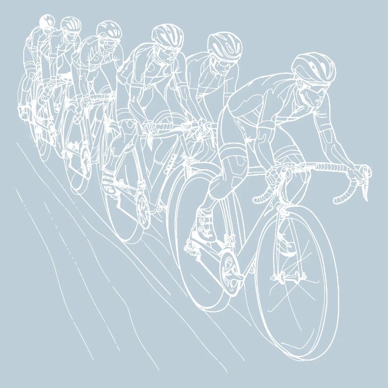 Dessin au trait cycliste