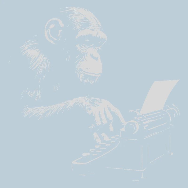 Chimp Typist Imprimé rétro