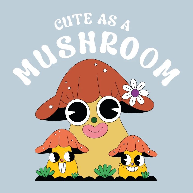 Mignon comme un champignon – Motif de champignon sucré