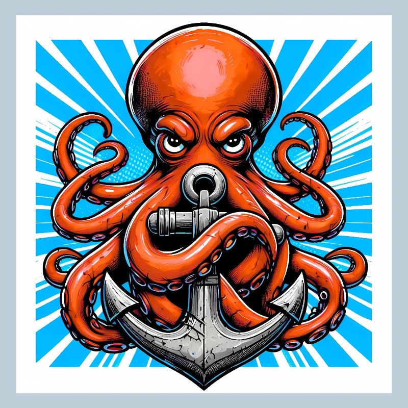 Octopus embraces an Anchor