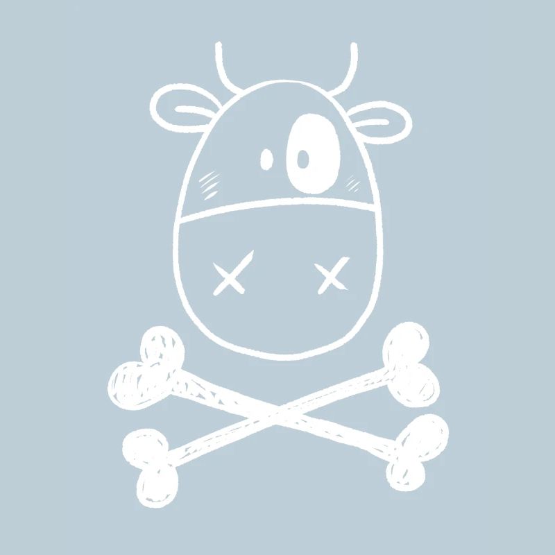Vache de pirate je bœuf je cadeau de bande dessinée de drapeau de pirate