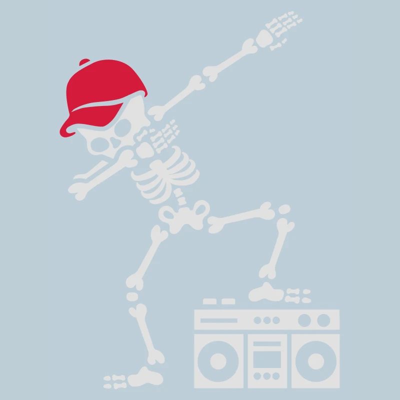 Dab dabbing skeleton boombox - Ghetto blaster