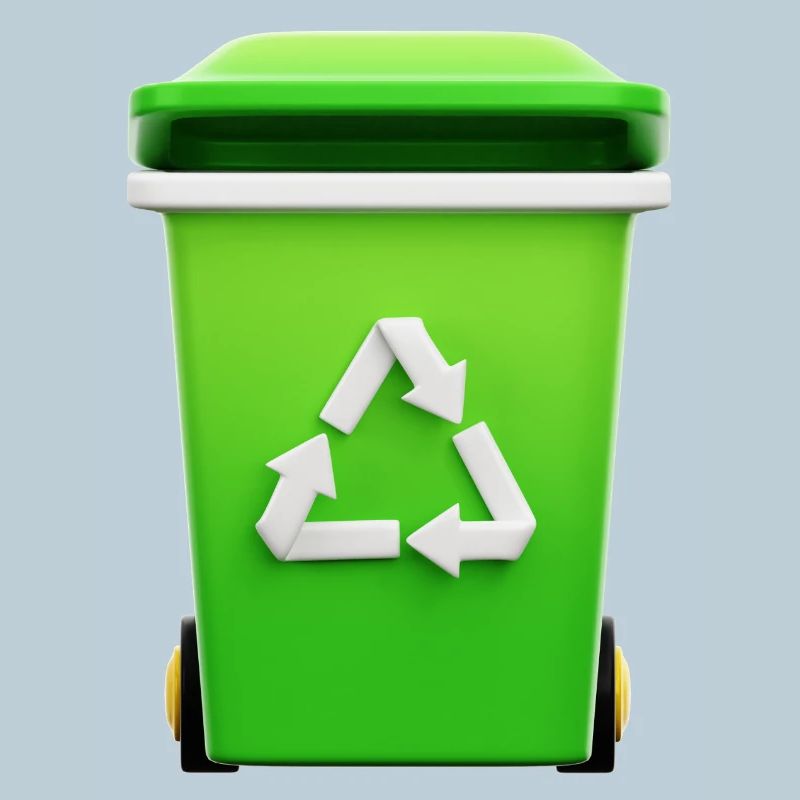 Recycling, bin, selective sorting