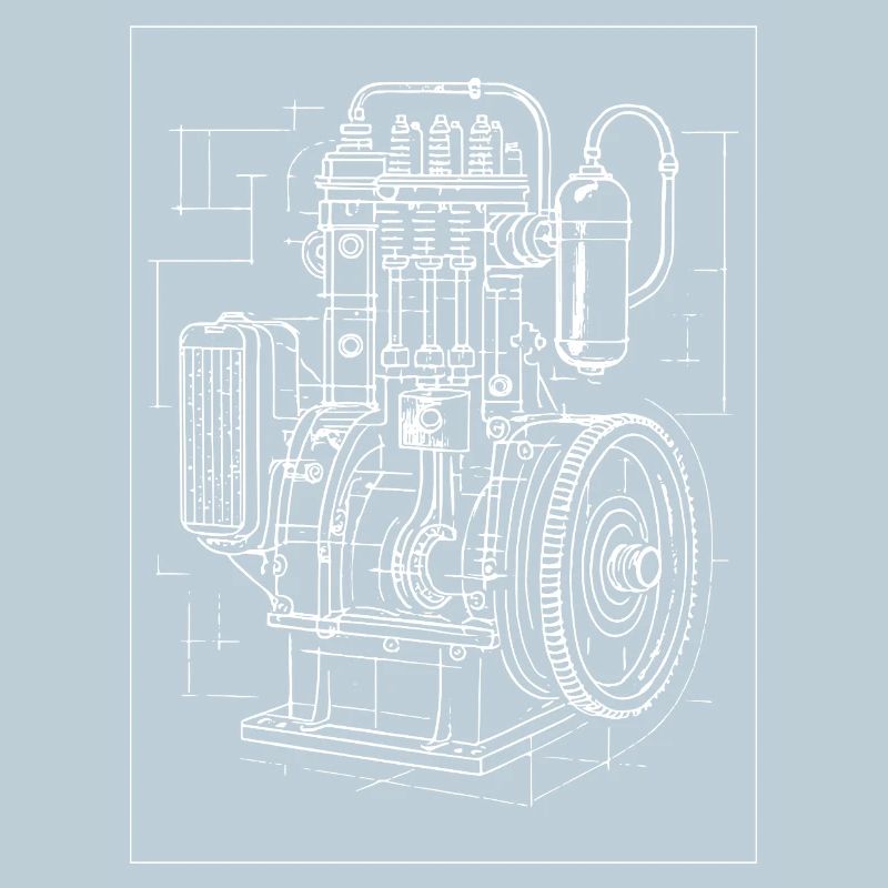 Plan de moteur industriel