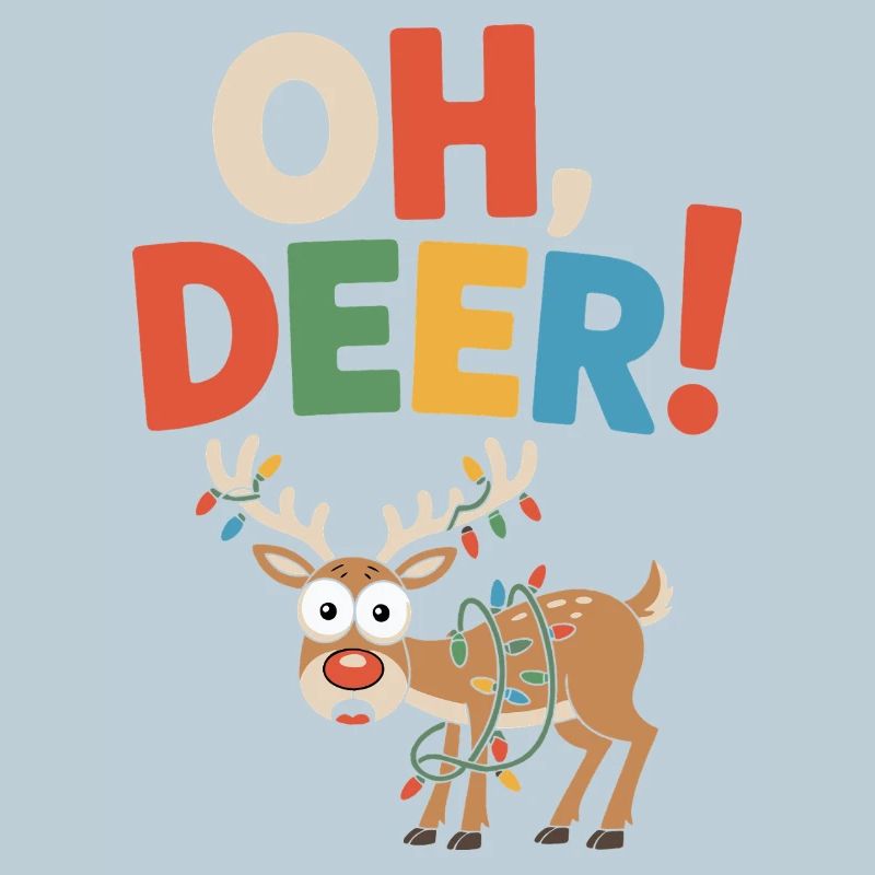 Oh, cerf ! Conception de cadeau de Noël drôle