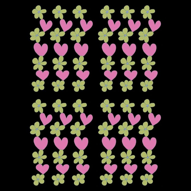 herzen blumen muster