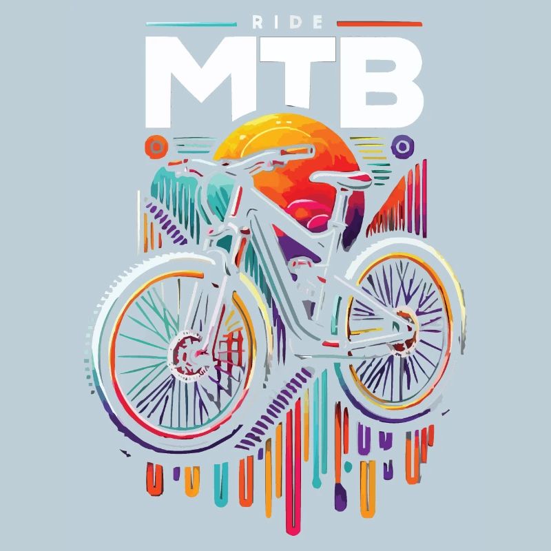 Vibrant VTT cyclisme coucher de soleil Design