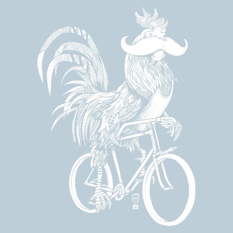 Coq & Bicycles - version blanche