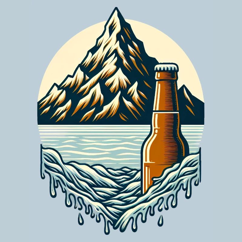 Gipfelsee mit Bierflasche