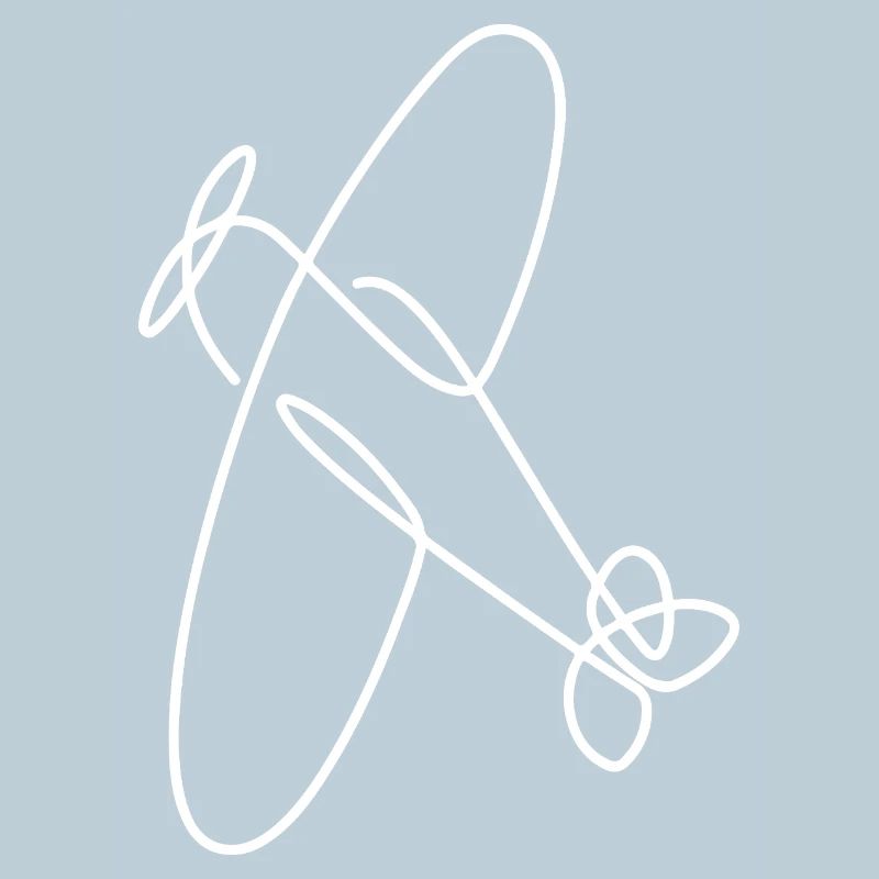 Propeller Plane Sketch – Classic Flight Motif