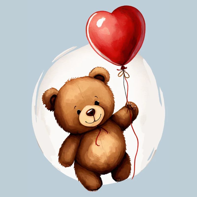 Bear with balloon