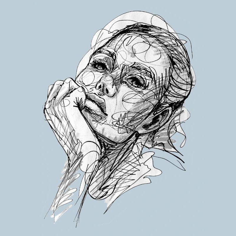 bored black and white drawing carographic