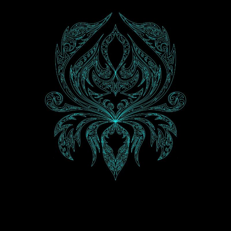 Turquoise Ornament Tribal Pattern