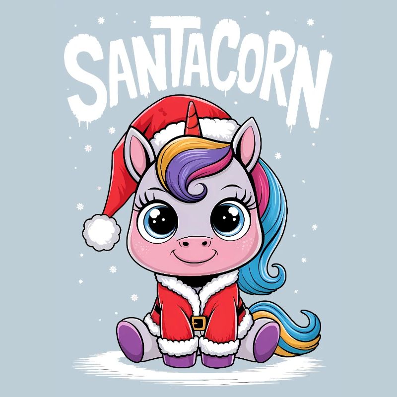 Einhorn Weihnachtspullover Santacorn Weihnachten