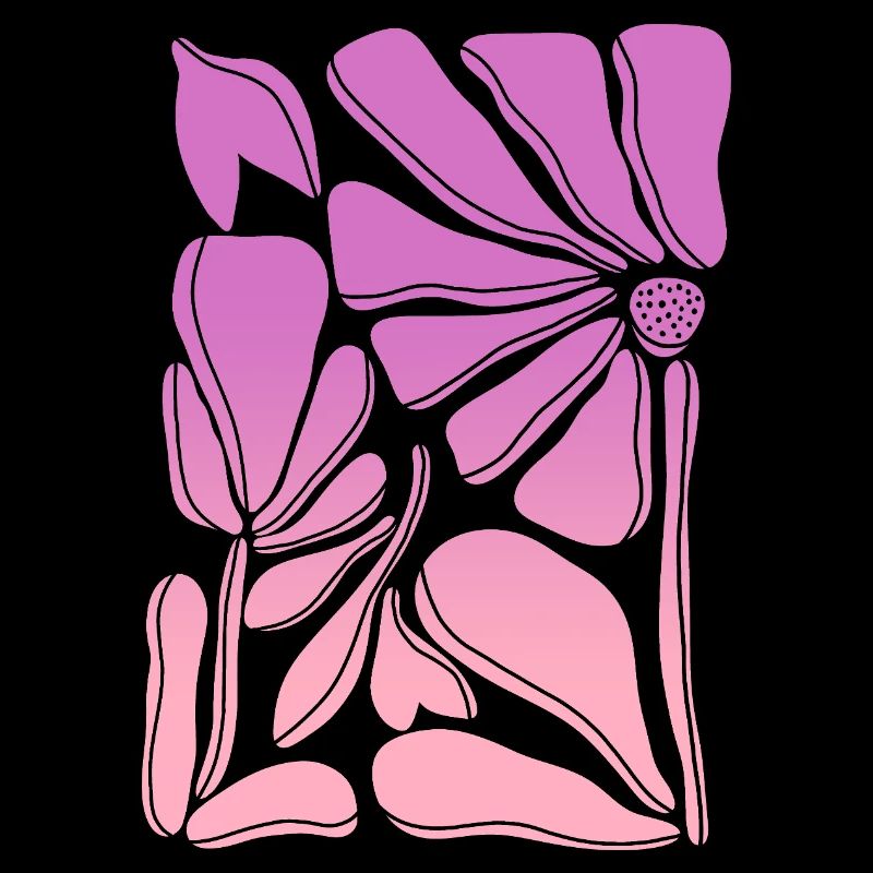 Flower power dégradé rose