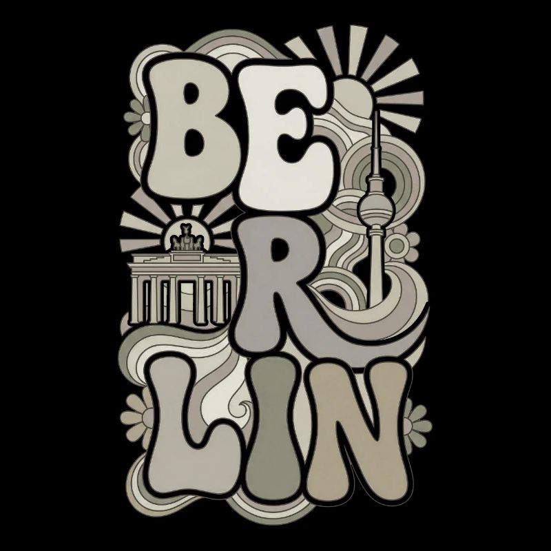 BERLIN Groovy Retro 70s Monochrome Vintage