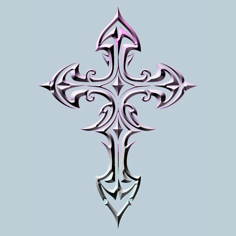 Prunkvolles keltisch-gotisches Kreuz
