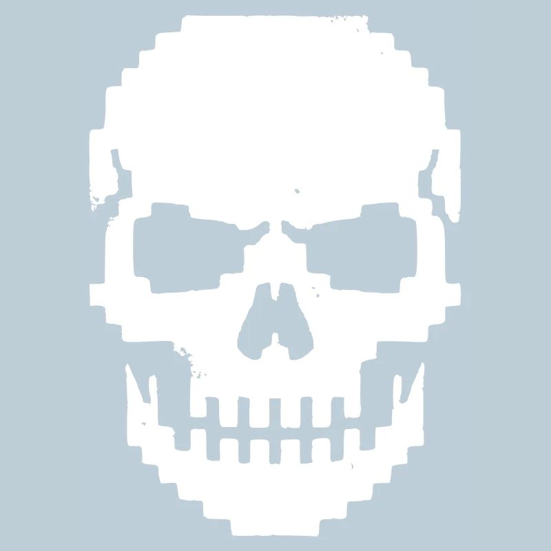Mâchoire de Crâne Pixel 8-Bit