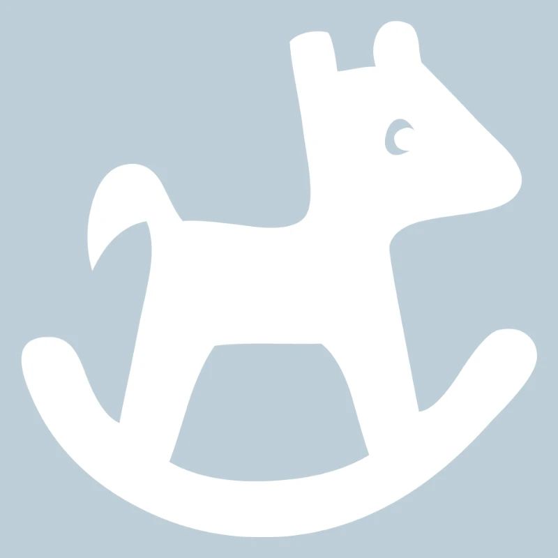 Silhouette de cheval à bascule