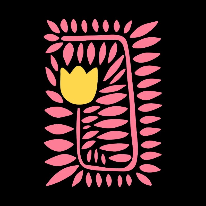 Tulipe jaune et rose