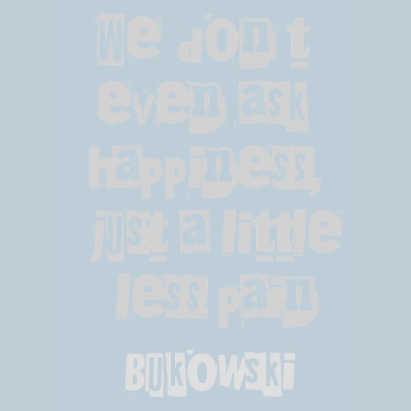 Charles Bukowski : Typographie fragmentée
