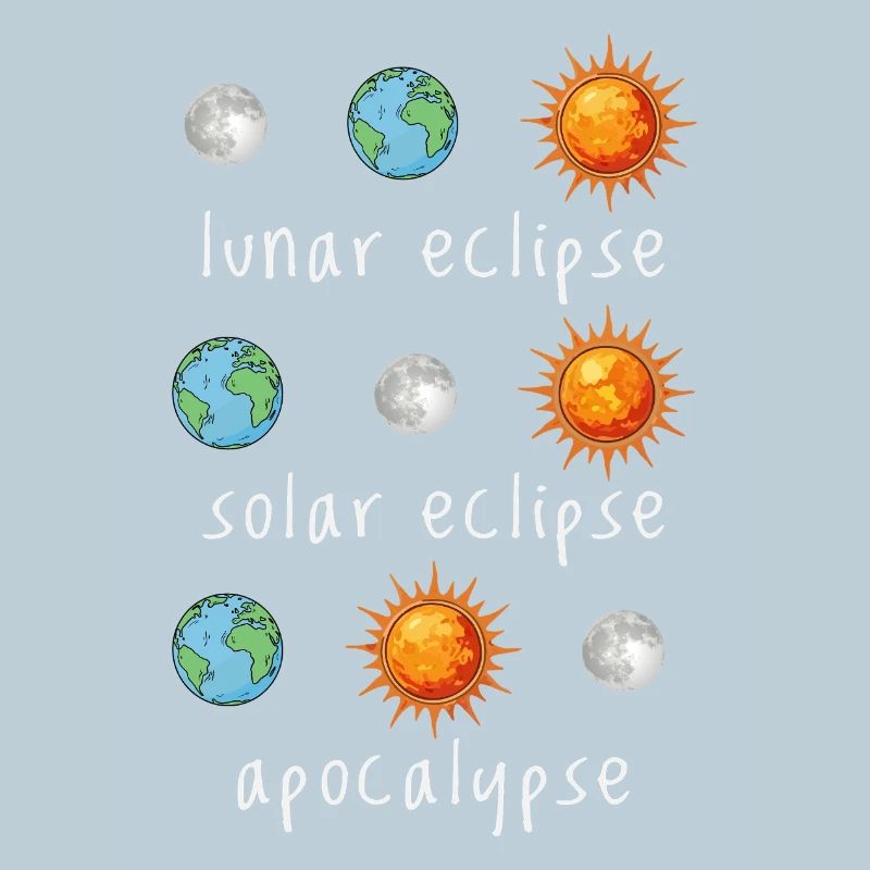 Éclipse lunaire Éclipse solaire Apocalypse Humour