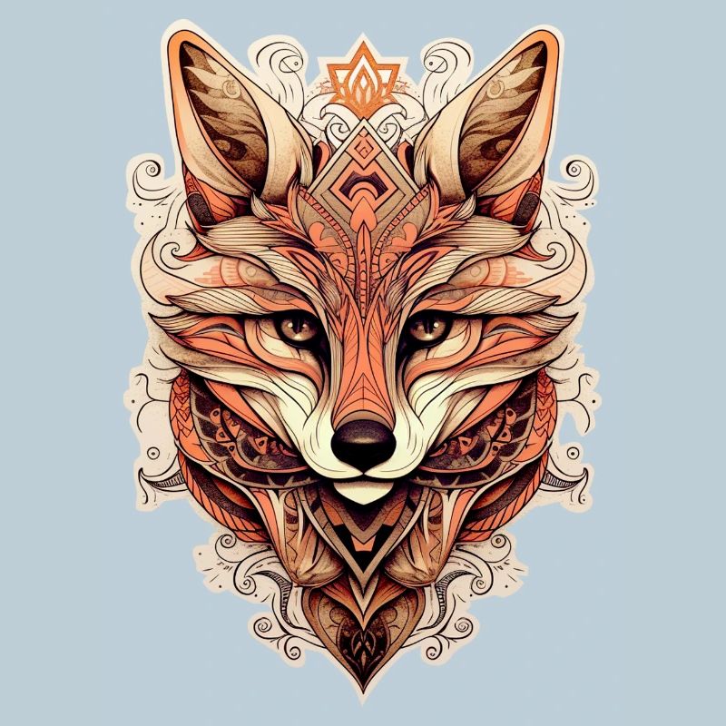 Fuchs Ornamenteler Stil - Boho