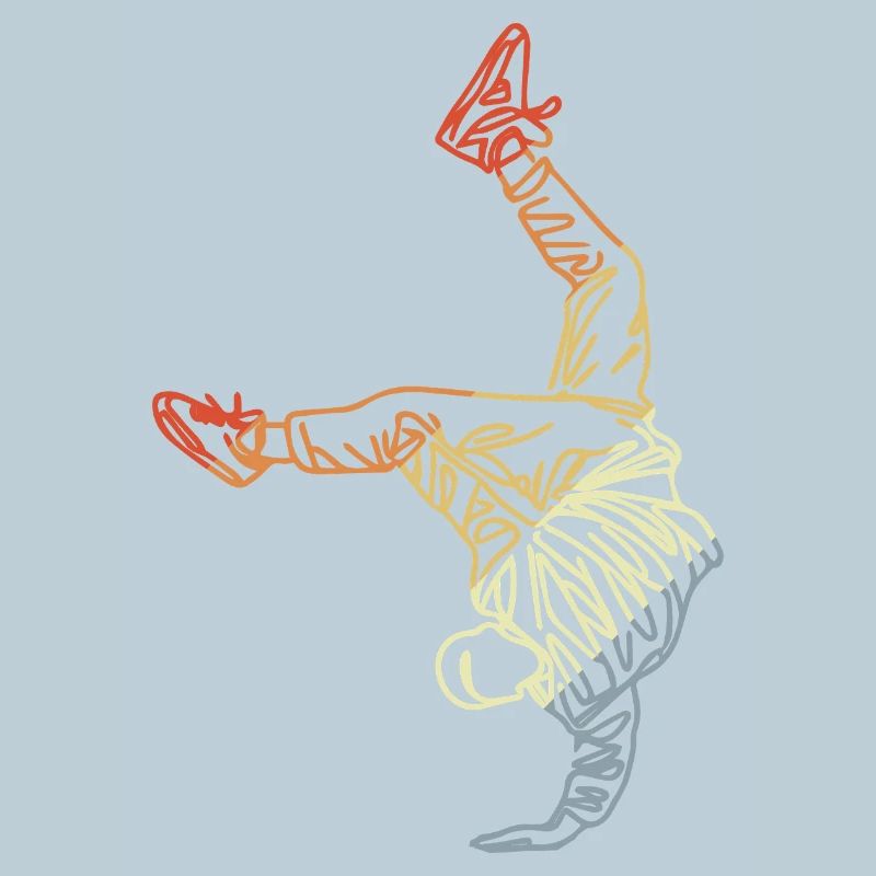 Dessin vintage Breakdancer