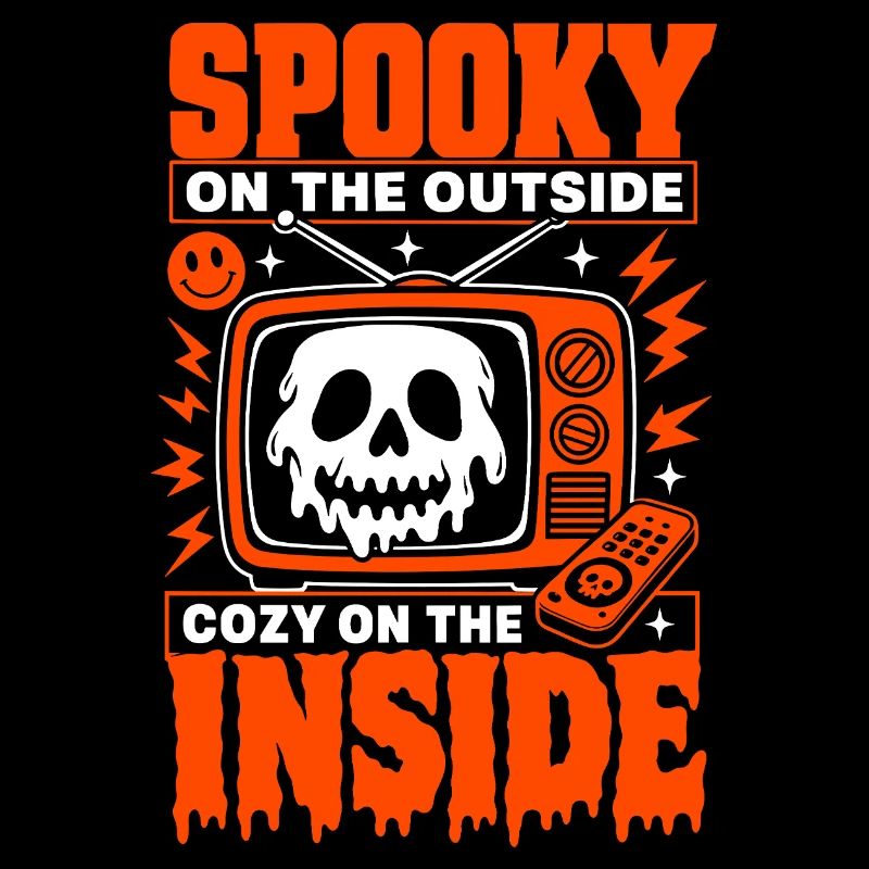 Spooky Outside Cozy Inside Horror Fan