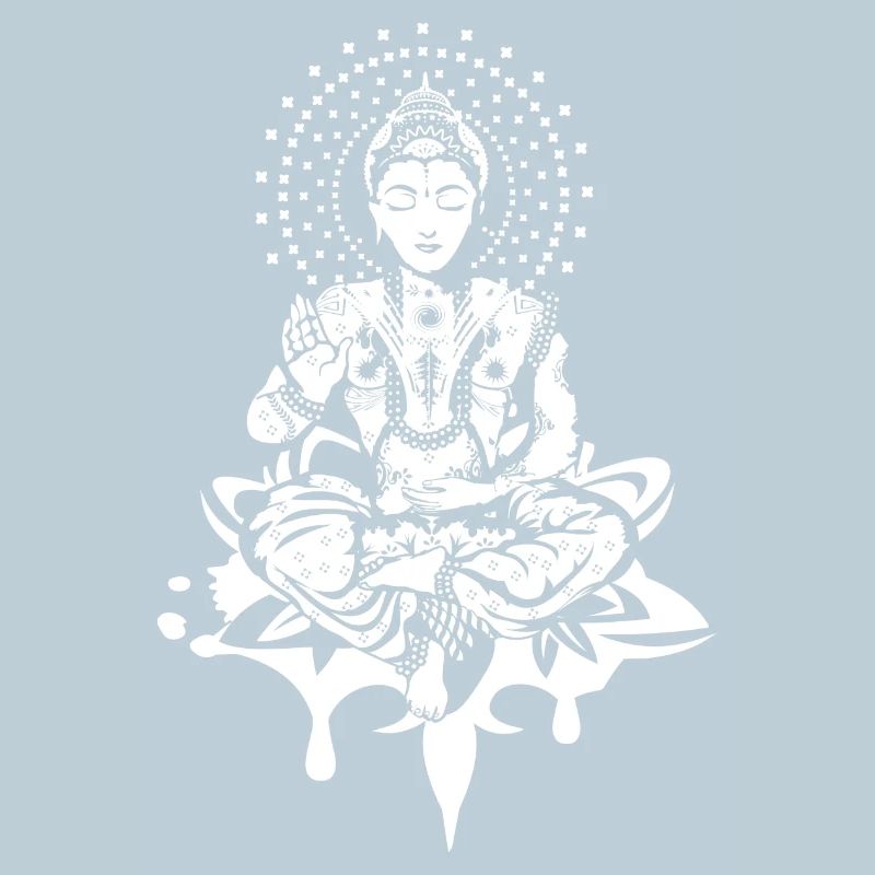 Bouddha dans la position du lotus -blanc-
