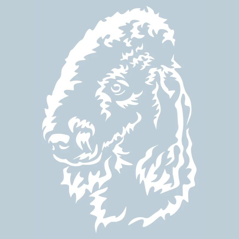 Bedlington Terrier Head « Black Edition »