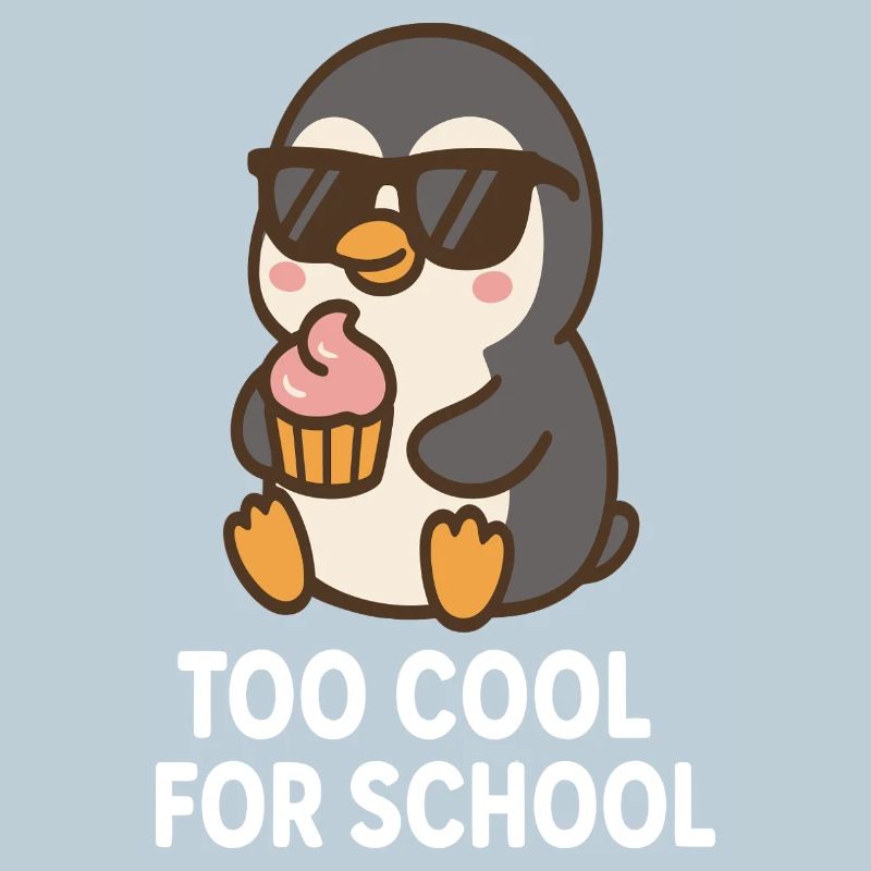 Fight school stress penguin design