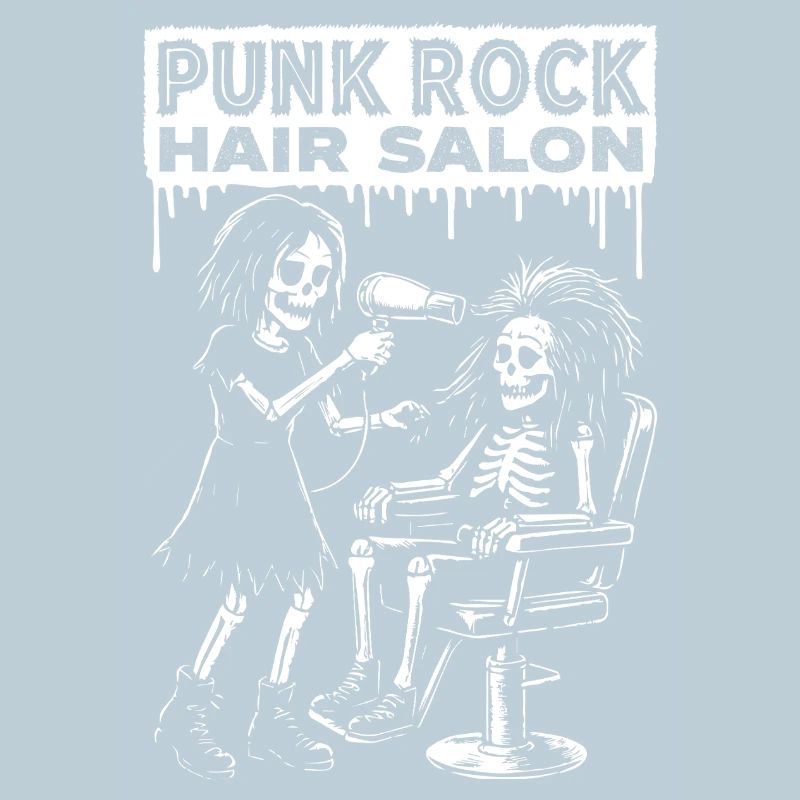 Punk Rock Squelettes Coiffure