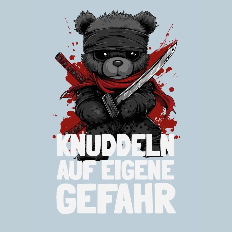 Un Teddy Ninja avec une phrase espiègle