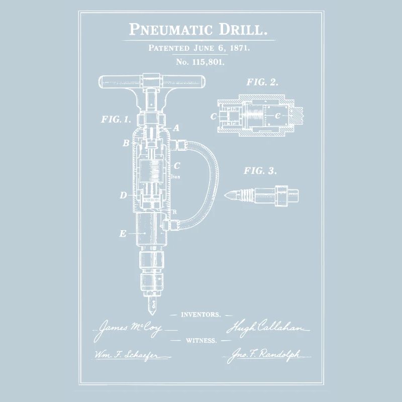 Brevet de plan de perceuse pneumatique