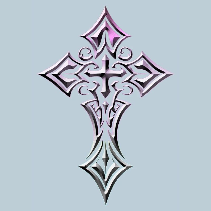 Croix gothique irisée