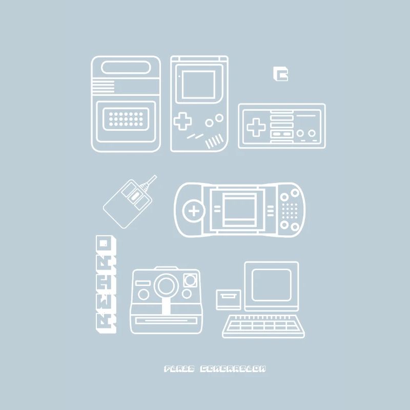 Retro Game Blueprint Nerd PC Game 8bit Console lol