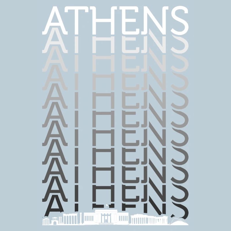 Athens Skyline Echo Typography