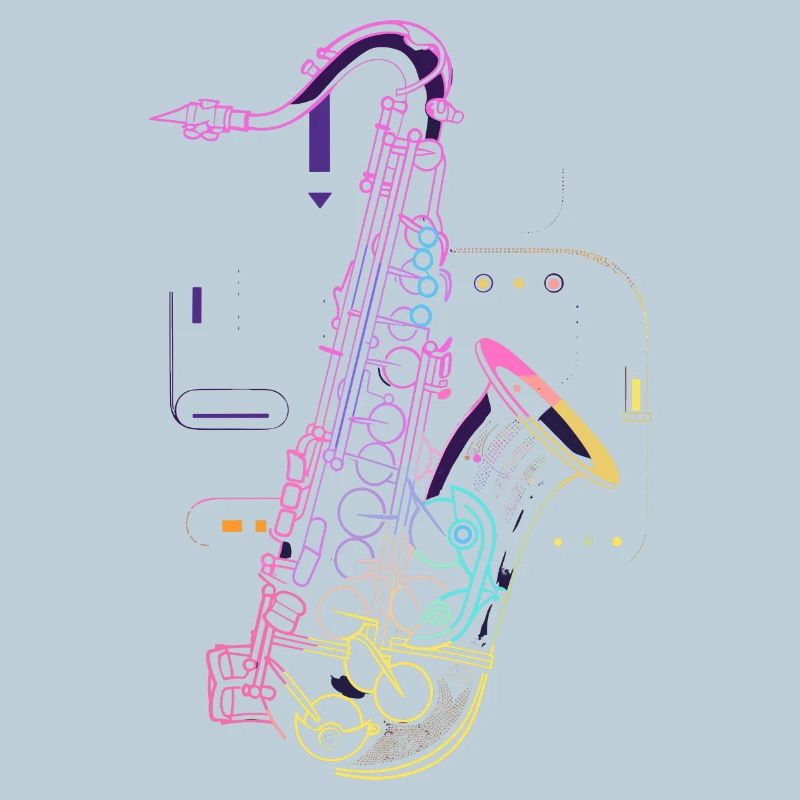 Dessin de saxophone