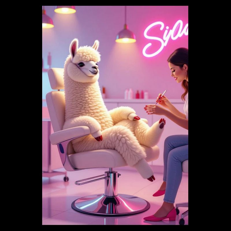 Lyrical Llama in Modern Salon