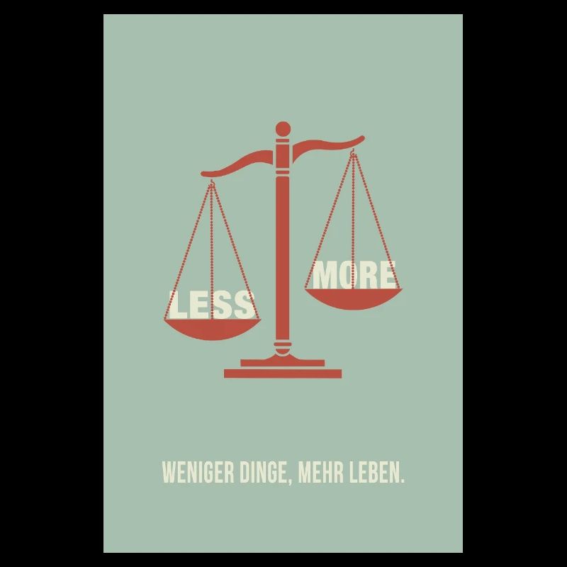 Moins, c’est plus - Conception d’affiche d’équilibre
