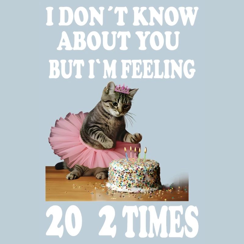 40 . Anniversaire Drôle Chat Design