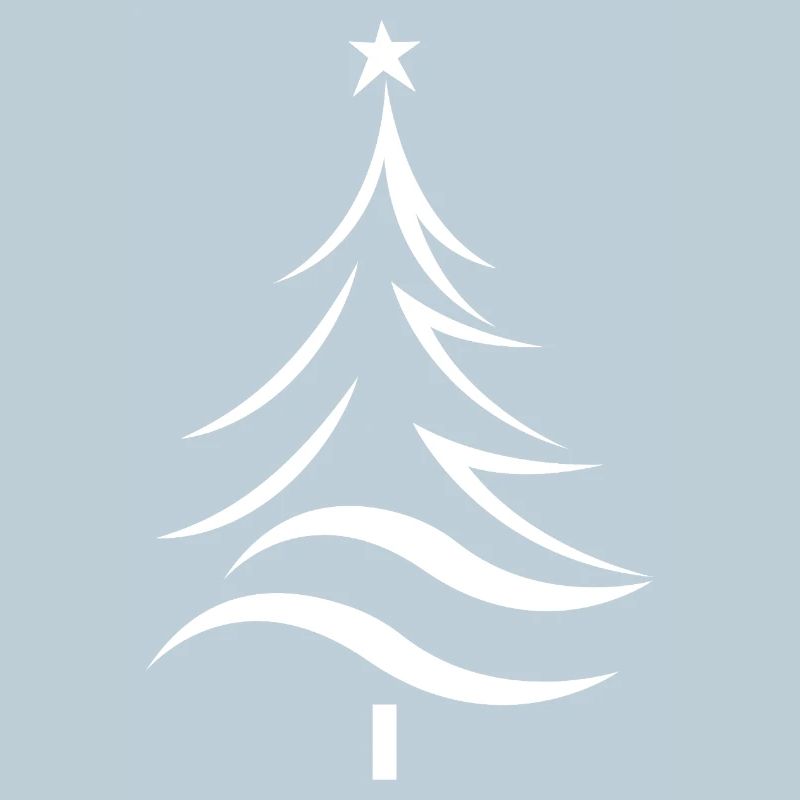 Weihnachtsbaum Silhouette Stil