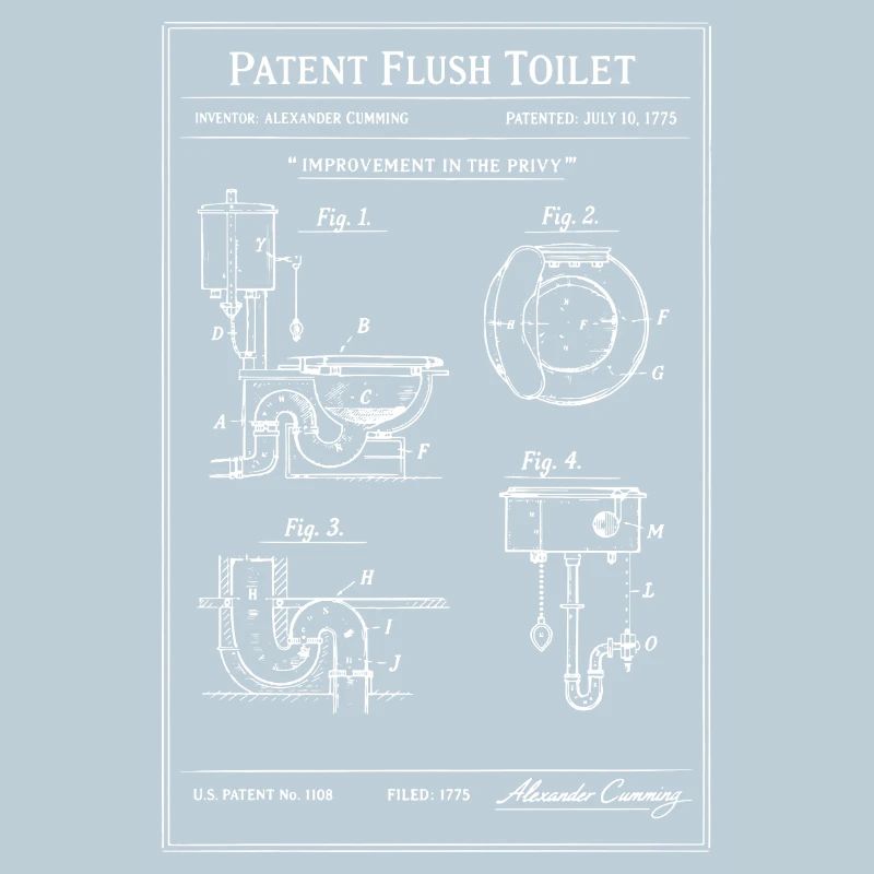 Plan breveté pour toilettes à chasse d’eau