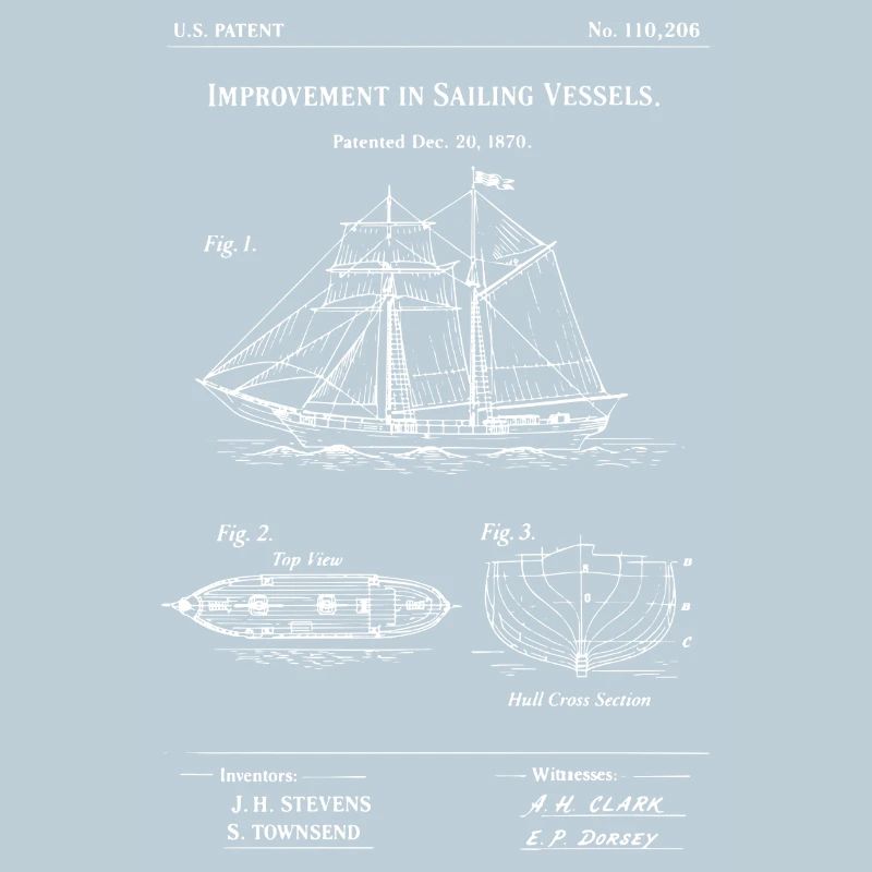 Plan de projet de navire à voile breveté