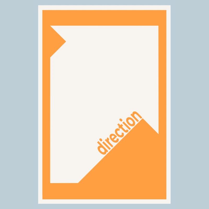 Affiche de mise en scène orange – Graphique moderne