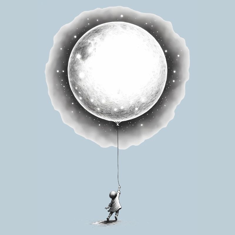 Child with Moon Balloon