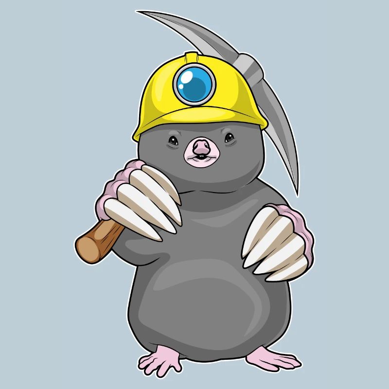Mineur de taupe Pioche Exploitation minière